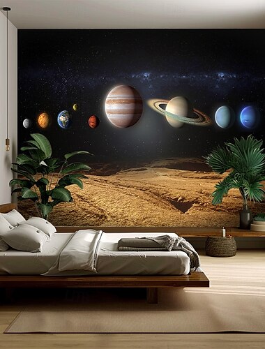  Planet Landschaft Wandteppich große Wandkunst Wandteppich Wanddekoration Fotohintergrund Decke Vorhang Wohnraum Schlafzimmer Einrichtung