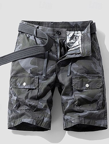  Per uomo Pantaloncini cargo Pantaloncini mimetici Shorts Pantaloncini Estivi Coulisse Elastico in vita Multi-tasche Mimetico Comodità Indossabile Lunghezza al ginocchio All'aperto Sport Quotidiano