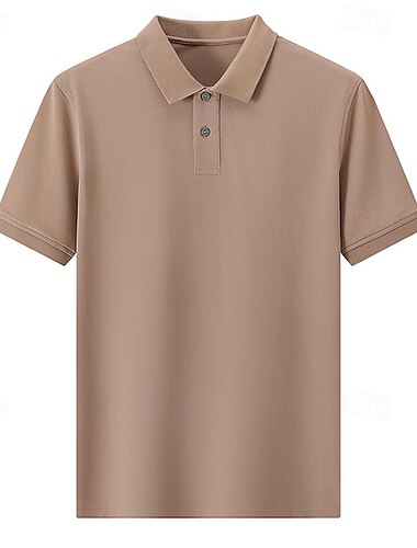  Herren Polo Strick-Polopullover Formell Arbeit Umlegekragen Kurzarm Einfarbig Button-Down Frühling Wein Dunkelgrau Schwarz Weiß Hellgrün Khaki Polo