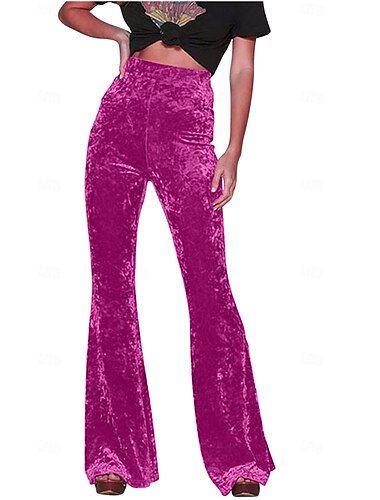  Retro Vintage 1960er Hippie Lange Länge Schlaghosen Hippie Einfarbig Damen Karneval Alltagskleidung Pride Parade Pride-Monat Erwachsene Hose