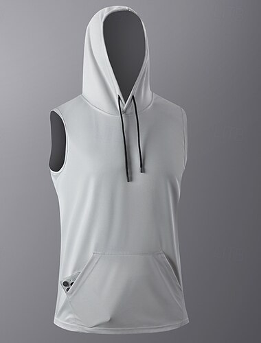  Herren Workout-Tanktop Lauf-Tanktop Fitness-Tanktop Tasche Ärmellos Oberbekleidung Lässig Athleisure Atmungsaktiv Schnelltrocknend Weich Fitnesstraining Laufen Gehen Sportbekleidung Sportkleidung