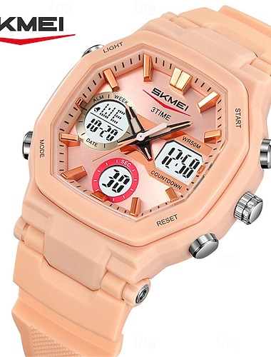 זמן יופי אופנה רב תפקודי שעון סטודנט שעון אלקטרוני ספורט 3 זמן תצוגת שעון אלקטרוני