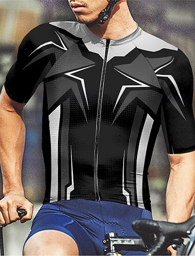  Herre Sykkeltrøyer Kortermet Sykkel T-skjorte Jersey med 3 baklommer Fjellsykling Hurtigtørkende Anatomisk design Vidje Pustende sport Gul Rød Blå Klær