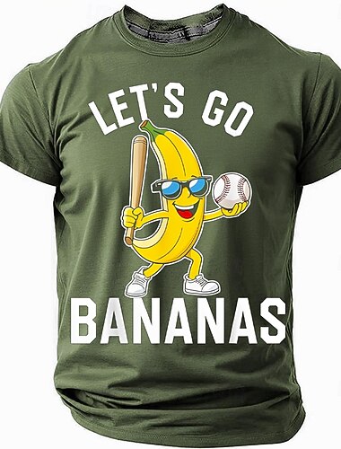  Herren Lustig Banane T Shirt Kurzarm T-Shirt 3D-Druck Rundhalsausschnitt Hemd Mode Täglich Lässig Straße Lässig Täglich Schwarz Rote Blau Sommer Frühling Bekleidung S M L XL XXL XXXL