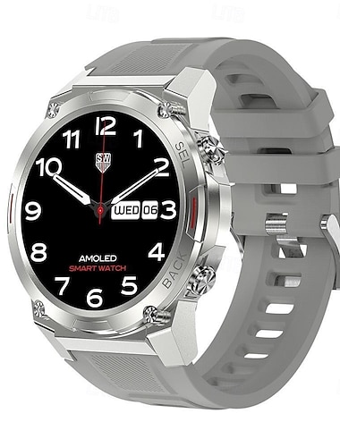  696 DM51 Smart Watch 1.43 inch Smartur Bluetooth EKG + PPG Skridtæller Samtalepåmindelse Kompatibel med Android iOS Dame Herre Handsfree opkald Beskedpåmindelse IP 67 51mm urkasse