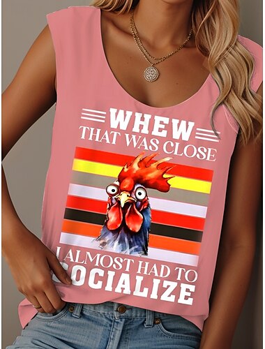  Damen Camisole-Tanktop Grafik Buchstabe Graffiti Täglich Lässig Ärmellos Rundhalsausschnitt Rundausschnitt Normale Oberteile Täglich Druck Schwarz Weiß Rosa Blau Himmelblau Sommer