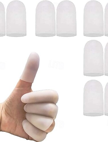 10/20 protezioni per le dita in gel, protezioni per le dita in silicone, protezione per la punta delle dita, ottime per dita a scatto, artrite, screpolature delle dita e altri dolori alle dita