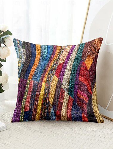  Geometrische Quilting Dekorative Wurfkissenbezug 1PC Weiches Quadrat Sofakissen Case Kissenbezug für Schlafzimmer Wohnzimmer Sofa Stuhl