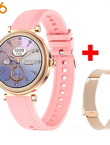  696 CF37 Smartwatch 1.27 Zoll Smart Band Fitness-Armband Bluetooth Schrittzähler Anruferinnerung Schlaf-Tracker Kompatibel mit Android iOS Damen Herren Freisprechanrufe Nachrichtenerinnerung IP 67