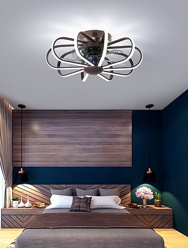  10-Light 60 cm Με ροοστάτη Ανεμιστήρας οροφής Μέταλλο Σιλικαζέλ Μοντέρνα Σκανδιναβικό στυλ 220-240 V