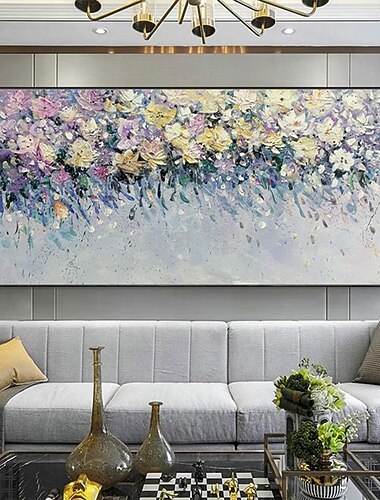  Pinturas al óleo de paisajes de flores 3D hechas a mano de Mintura sobre lienzo, decoración de arte de pared, imagen abstracta moderna para decoración del hogar, pintura enrollada sin marco y sin