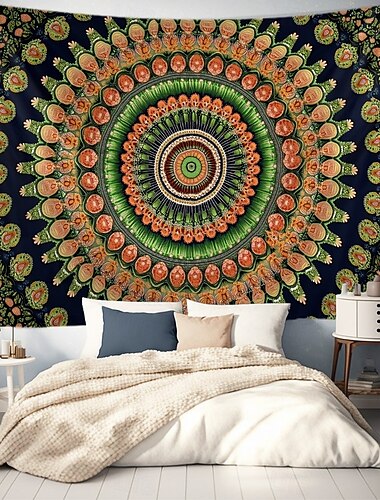  Mandala Bohemian Hängender Wandteppich Wandkunst Großer Wandteppich Mural Deko Fotohintergrund Decke Vorhang Wohnen Schlafzimmer Wohnzimmer Deko