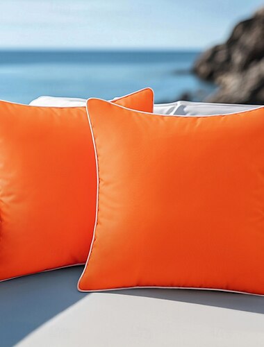  Einfache Farb-Kissenbezüge für den Außenbereich wasserdichte Technologie beschichtete Kissen für Garten-Sofas modern und schlicht 1 Stück