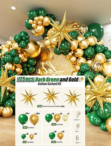  Ballon-Dekorationsset für Abschlussfeiern, Ballongirlanden-Set mit explodierendem Stern, Geburtstagsparty, Abschlussfeier, große Eröffnung &Hochzeitsdeko