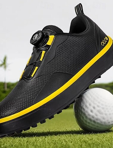  ultraleichte weiße Golfschuhe für Herren mit blauen Akzenten, Mikrofasermaterial, bequeme Passform für Profigolfer