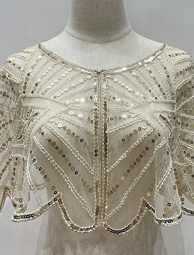  Rétro Vintage Années Folles Années 1920 écharpe Envelopper Châles Gatsby le Magnifique Fille Flapper Paillettes Femmes Carnaval Mariage Soirée Mascarade Adulte Châle
