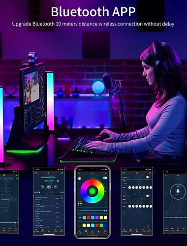  barre lumineuse intelligente à LED lampe de salle de jeux lumières TV rétroéclairage intelligent pour chambre salon