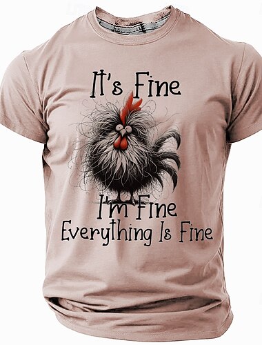  Easter Men's Chick Funny T Shirt Polyester Short Sleeve Graphic Shirt Light Pink khaki Light Blue Comfortable Tee Party Street Fashion Designer Clothing