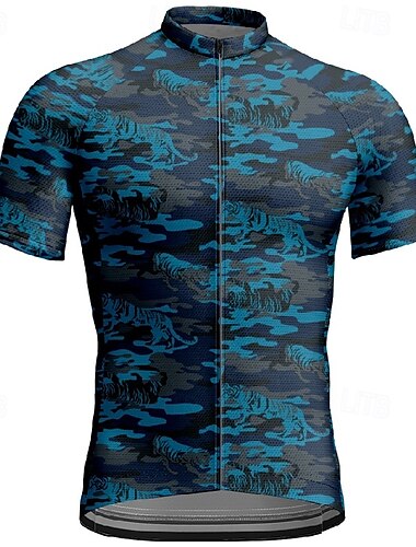  Homens Camisa para Ciclismo Manga Curta Moto Camiseta Camisa / Roupas Para Esporte com 3 bolsos traseiros Ciclismo de Montanha Respirável Secagem Rápida Design Anatômico Capilaridade Preto Azul Verde