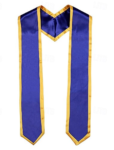  5 stycken 63*3,7 tum unisex vuxen examen honor stole klassiska ände med trim