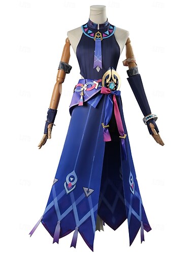  Genshin Impact Cosplay Citlali Animé Cosplay-kostym Kläder Cosplay-kostymer Karnival Maskerad Prestanda Fest Kappa Kjol Handskar Till Dam Vuxna