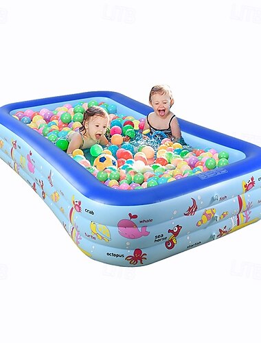  Aufblasbarer Swimmingpool, extra großer, verdickter aufblasbarer Swimmingpool, geeignet für Erwachsene und Jugendliche, großer Familienpool