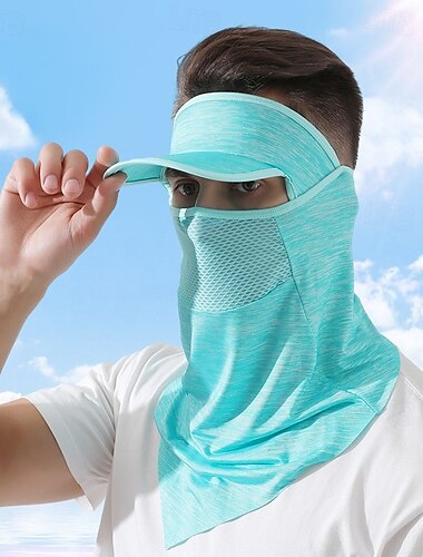 Masque facial en soie glacée de protection solaire respirante avec gaiter de cou pour les activités de plein air