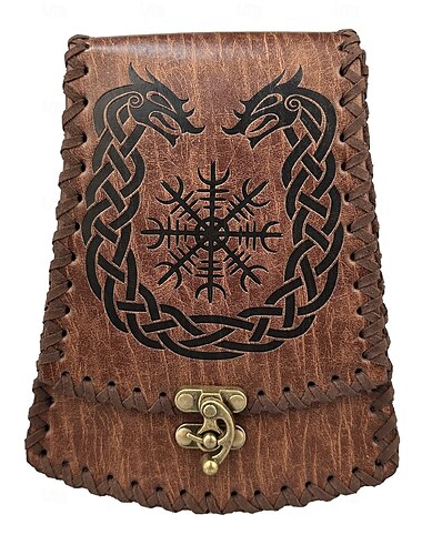  Retro vintage Punk & Gothic Middeleeuws Cosplay kostuum Riemzakje dobbelstenen tas Ren Faire Viking Keltische ridder Ranger Voor heren Dames Keltisch Viking Halloween Maskerade Prestatie Toneel