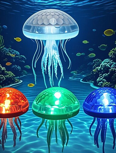  1 pc Outdoor Solar Quallen Lichter Garten Lichter Wasser Float Licht DIY Montage Pool Licht Pool Brunnen Licht Bunte Outdoor Party Atmosphäre Licht