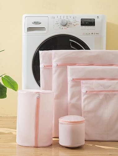  Lot de 6 sacs à linge en maille pour linge délicat, sacs pour laver le linge délicat, sacs à linge en maille, sac à linge délicat pour jeans, chemisier, bas, soutien-gorge
