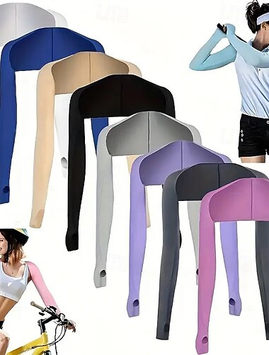  dames effen kleur sjaal manchetten armwarmer handschoenen buitensporten golf hardlopen vissen paardrijden mouwhoes