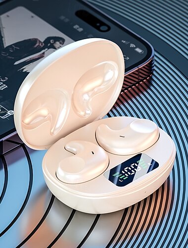  Mini-Ohrhörer mit kabelloser Technologie für kleine Gehörgänge und Seitenschläfer, unsichtbare Bluetooth-Kopfhörer mit Geräuschunterdrückung, wasserdicht, winzige kabellose Ohrhörer mit Ladeetui