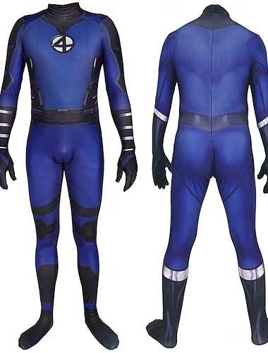  Superheld Meneer Fantastisch Jumpsuit Bodysuits Carnavalskostuum Aankleden for Voor heren Jongens Kinderen Volwassenen Halloween Carnaval Feest Prestatie Strip Con