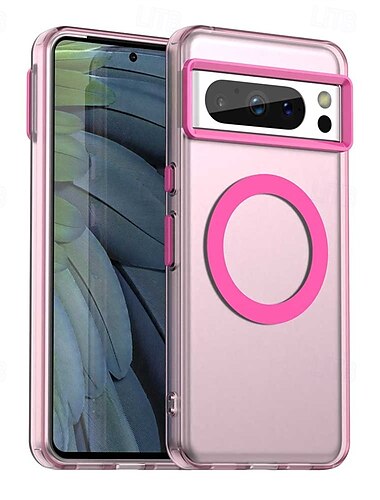  Capa de Telefone com Adsorção Magnética para Google Pixel 9 Pro/9 Pro XL/8 Pro/8/9 PC Metal Capa à Prova de Choque com Suporte para Carregamento Sem Fio