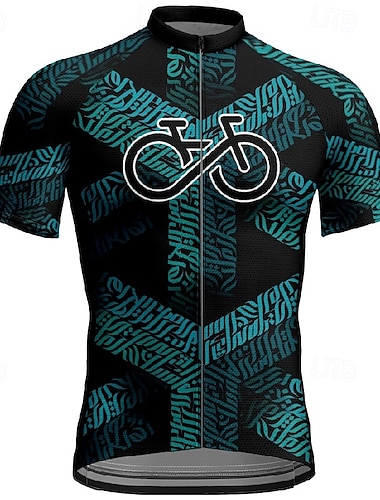  Men's Cycling Jersey Short Sleeve Bike Tee Tshirt Jersey with 3 Rear Pockets Mountain Bike MTB Breathable Quick Dry Anatomic Design Wicking Red Blue Sky Blue Sports Clothing Apparel