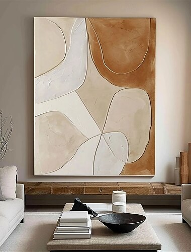  olieverfschilderij handgeschilderd vierkant abstract klassiek schilderijen puur handgeschilderd olieverfschilderij bruin modern hangend schilderij zwart wit abstract voor huisdecoratie schilderij