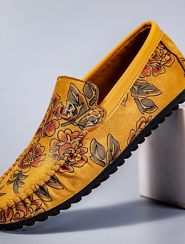  Burgunderrote Slipper für Herren mit Stickereien, stylische Mokassins für den Abend und den Urlaub im Resort