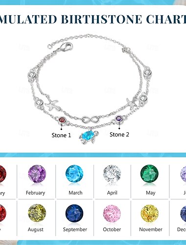  Pulsera de piedra de nacimiento personalizada, regalo personalizado para ella, piedra exclusiva del mes de nacimiento, regalo de Navidad, Día de la Madre, Día de San Valentín, aniversario, cumpleaños,