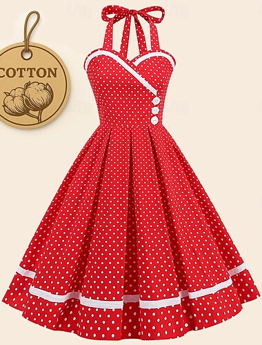  Retro Vintage Anos 50 Vestido antigo Vestido Coquetel Vestido swing Nadador Mulheres Baile de Máscaras Festa / Noite Festa de Solteira Adulto Vestido Vestidos de baile