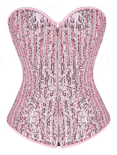  Rokoko Brustkorsett Maskerade Überbrustkorsett Cosplay Pailletten Bauchkontrolle Push-Up Damen königlich Maskerade Party Karneval von Venedig Erwachsene Korsett