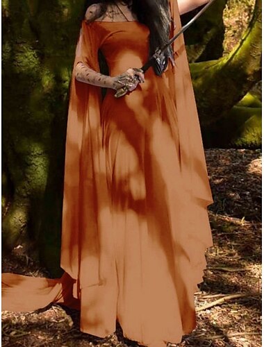  Damen Maxikleid A Linie Kleid Schulterfreies Kleid Lässig Party Ausgehen Strand Normale Passform Einfarbig Dreiviertelarm Schulterfrei Hellblau Weiß Purpur Orange Sommer