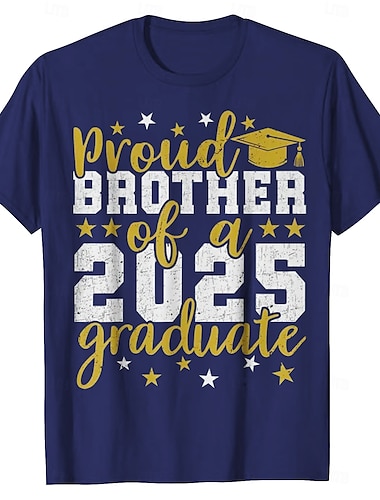  Ανδρικά Senior Tee Grad Tee Μπλουζάκι αποφοίτησης Κοντομάνικα Κοντομάνικο Λαιμόκοψη Ανοιξη καλοκαίρι γράμμα εκτύπωσης Μοντέρνα Υψηλής Ποιότητας Στάμπα Διακοπές Δρόμος Εξόδου Βαθυγάλαζο Λευκό Μαύρο