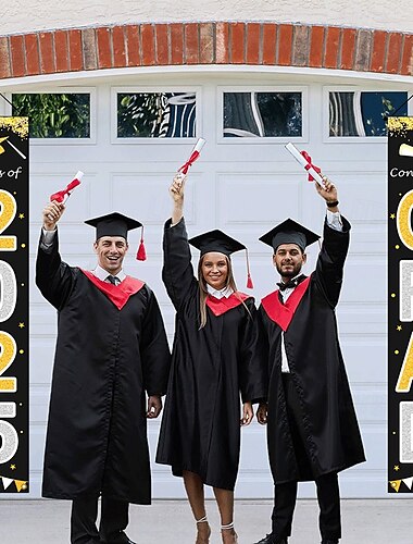  2025 examensdekorationer grattis examens verandabanner för alla skolor eller årskurser 2025 examensfestdekorationer