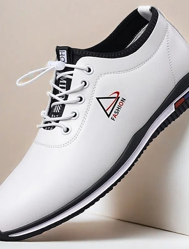  Baskets à lacets blanches et noires pour hommes – chaussures de sport tendance pour un style de vie actif et décontracté