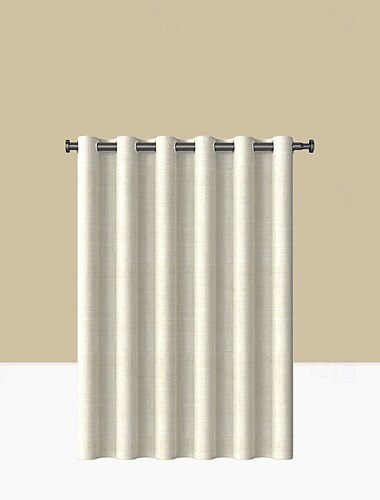  厚手リネンファブリックシャワーカーテン、重厚な贅沢装飾的シャワーカーテンバスルームとバスタブ用、クラシックホテルスパクオリティデザイン、防水＆洗濯可能
