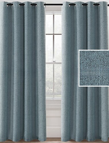  Leinen Purewhite Vorhänge Gemischte Vorhangpaneele Bundle Verdunkelungsleinenvorhänge für Schlafzimmer 2 Paneel Sätze 52x84 Zoll