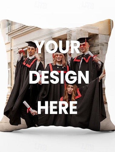  Examen Anpassad Kuddöverdrag Lägg till din bild Personlig foto Bästa examensgåvan Design Bild Mode Casual Kuddöverdrag Kuddöverdrag 1 st Personlig Gåva Anpassad