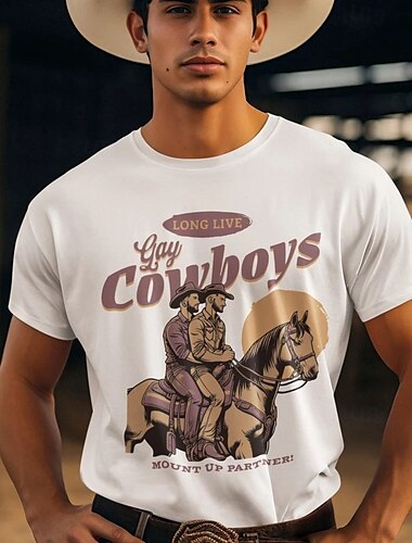  Camiseta LGBTQ de vaquero de Brokeback Mountain con arcoíris, camisetas del orgullo, gráfico del orgullo para parejas, hombres, mujeres, adultos, mascarada, estampado en caliente, desfile del orgullo,
