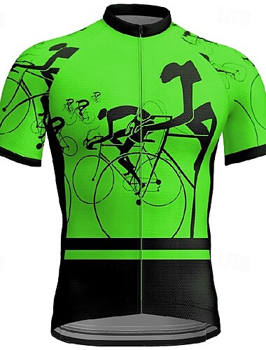  Męskie Koszulka rowerowa Krótki rękaw Rower Tee Tshirt Dżersej z 3 tylnymi kieszeniami Kolarstwo górskie Oddychający Szybkie wysychanie Anatomiczny kształt Odprowadzające wilgoć Żółty Czerwony
