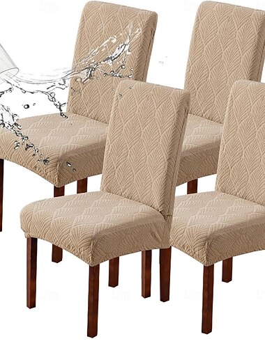  1 Stück wasserdichte Stuhlhussen für Esszimmerstühle, Stretch-Parsons-Stuhlhussen für Esszimmer- und Küchenstühle, Schutzbezug, abnehmbar, waschbar